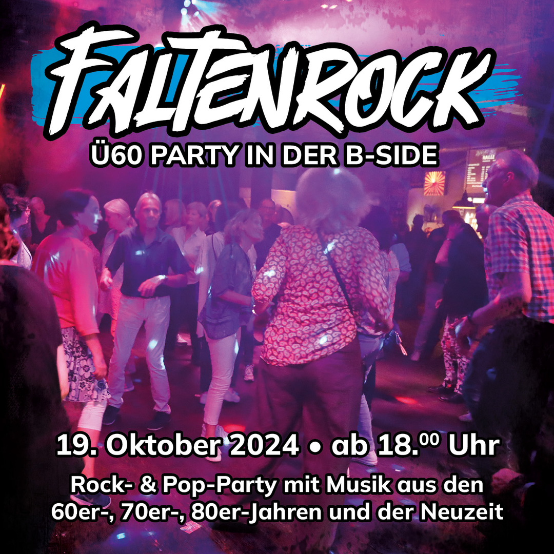 Faltenrock in der B-Side - Ü60-Party