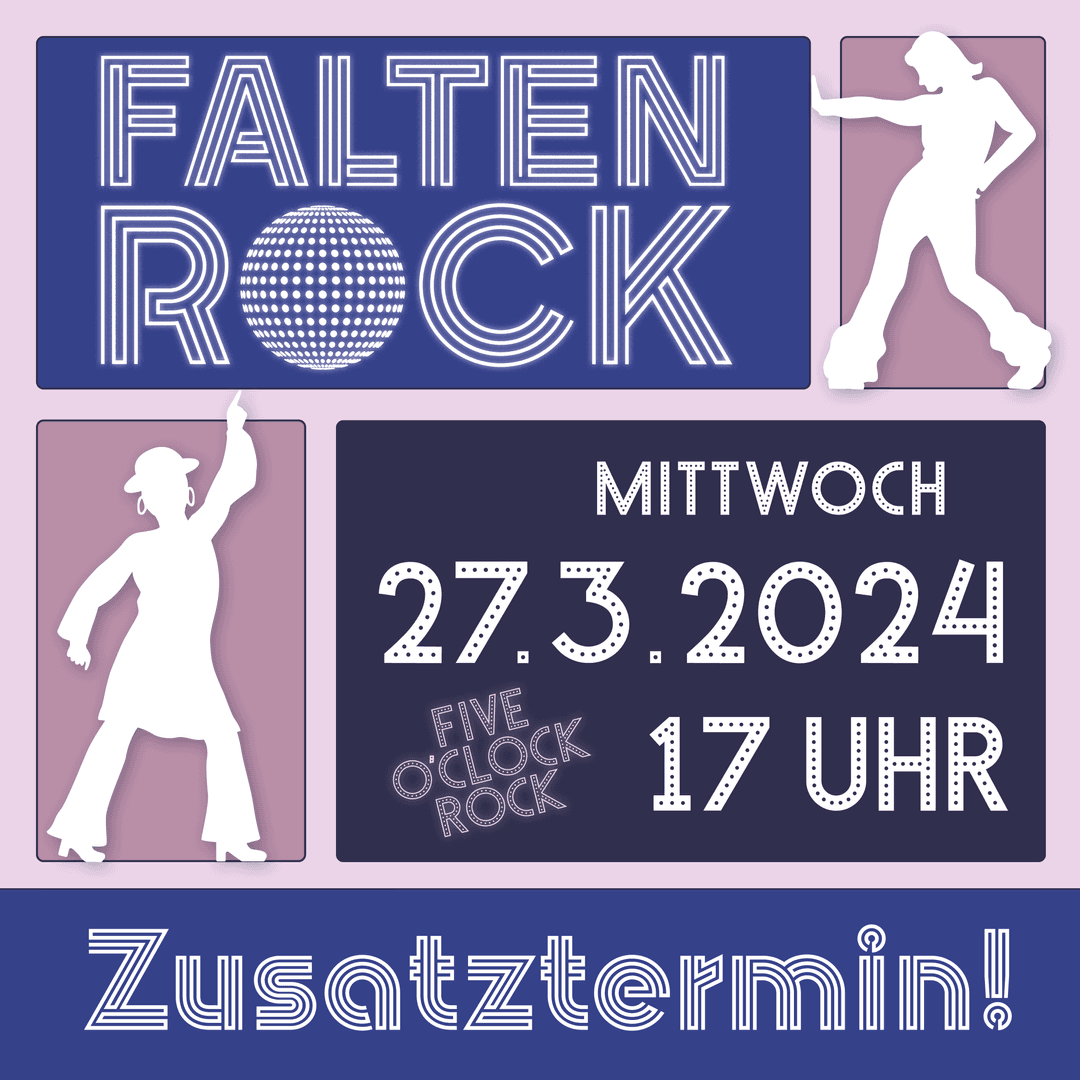Faltenrock Zusatztermin: Mittwoch 27.3.2024 um 17 Uhr