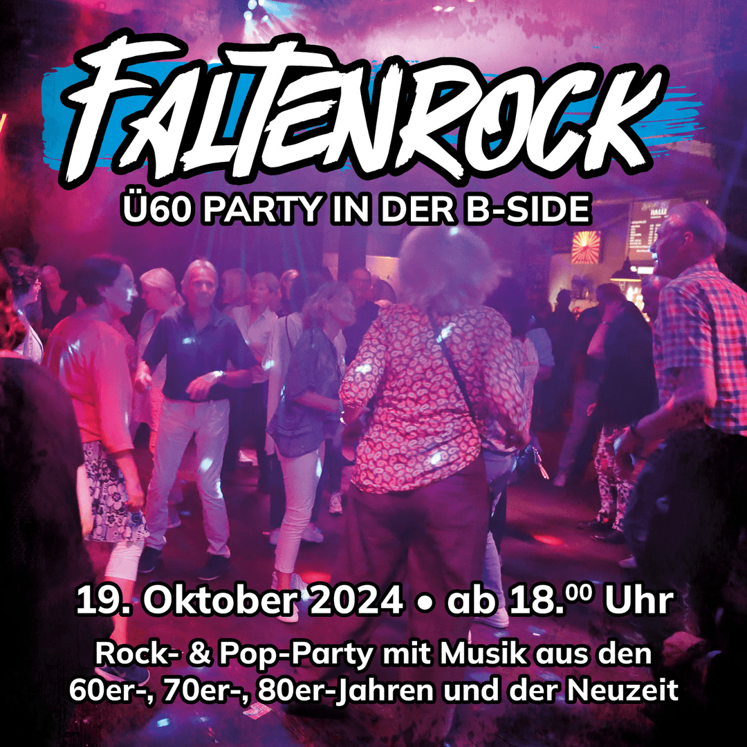 Faltenrock in der B-Side - Ü60-Party