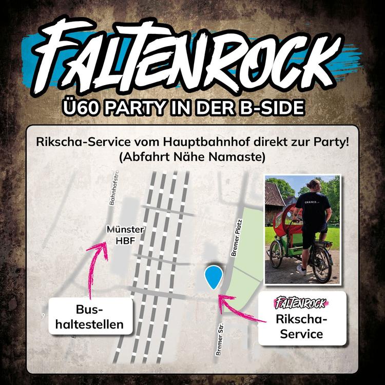 Faltenrock Rikscha-Service