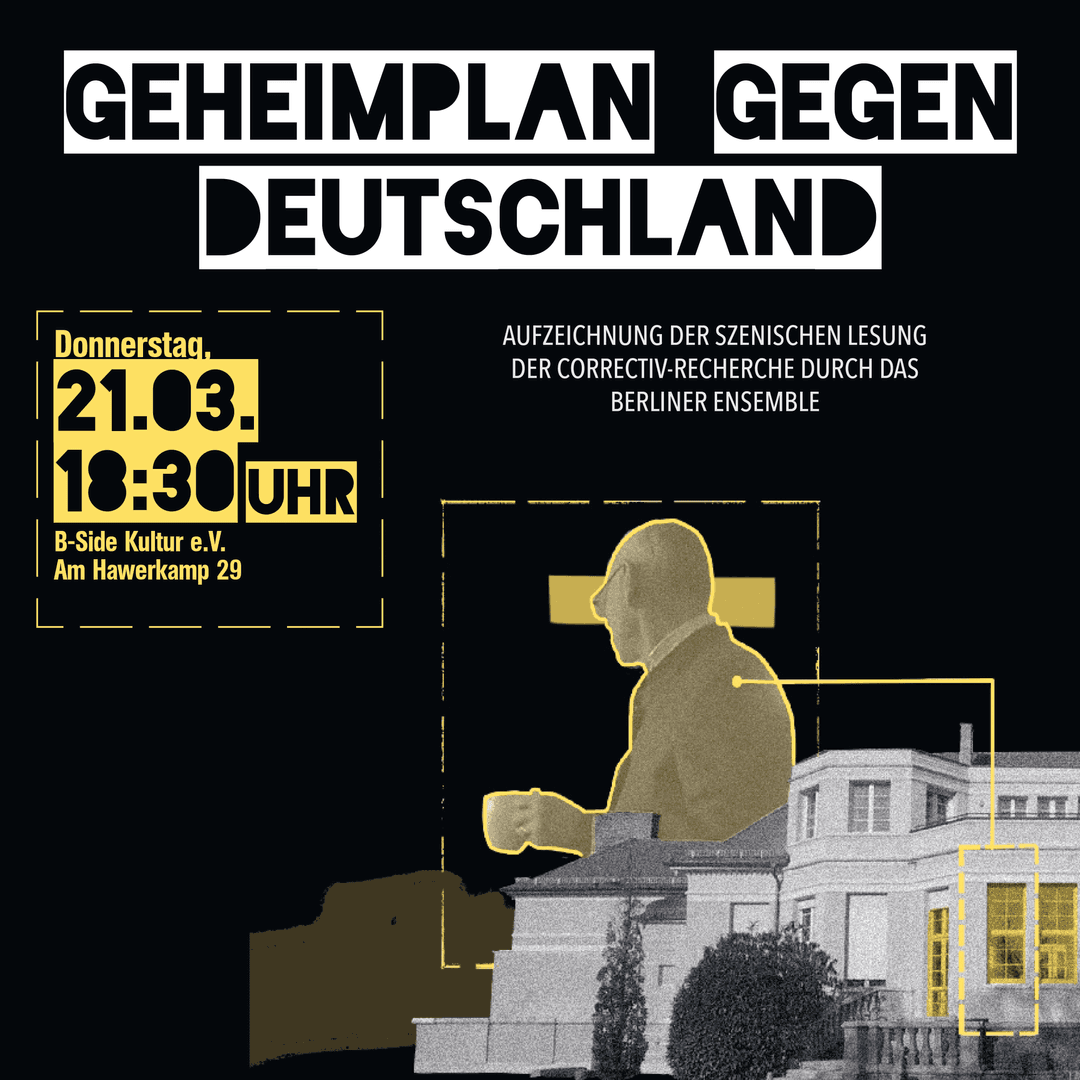 Titelbild zu "Geheimplan gegen Deutschland" mit einem Bild des Gasthofes und der Startzeit