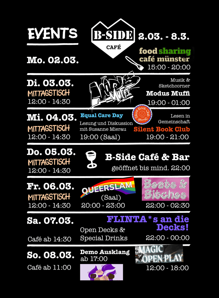 eventübersicht B-Side Café
