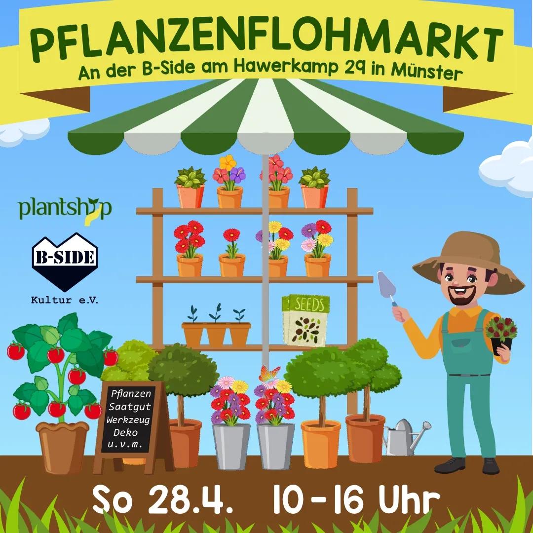 Pflanzenflohmarkt am 28.4.2024 an der B-Side am Hawerkamp 29 in Münster